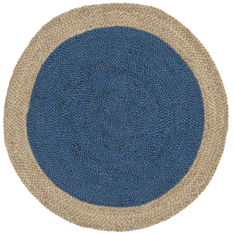 Safavieh Natural Fiber 3'-0" x 3'-0" Rug in Royal Blue / Natural
