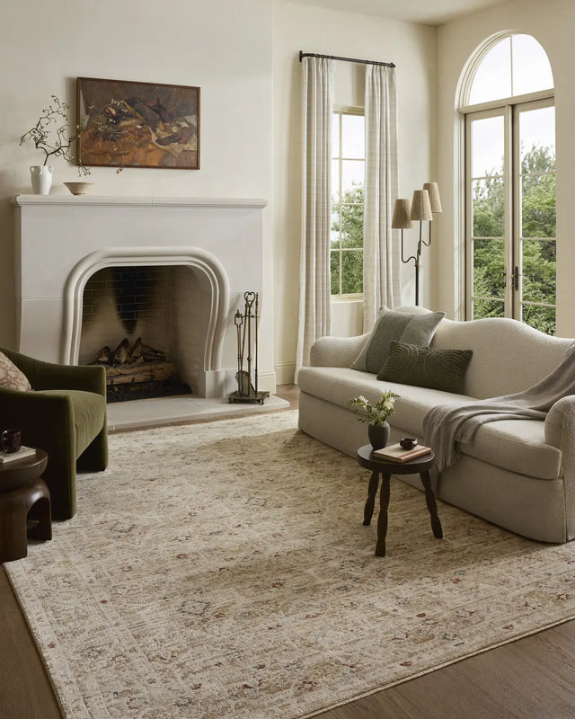 Loloi Clarisse CLS-08 Traditional Power Loomed Natural, Multi Rug - room scene 3