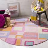 Safavieh Safavieh Kids 6'-0" x 6'-0" Rug in Pink / Multi