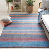 Safavieh Montauk 4'-0" x 6'-0" Rug in Blue / Orange