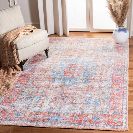 Safavieh Saffron 4'-0" x 6'-0" Rug in Rust / Blue