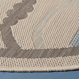 Safavieh Courtyard 5'-3" x 5'-3" Rug in Beige / Dark Beig