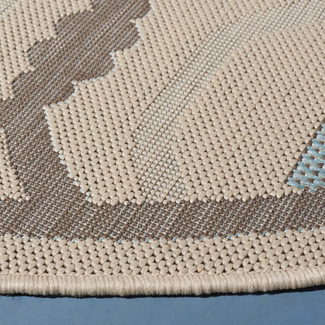 Safavieh Courtyard 5'-3" x 5'-3" Rug in Beige / Dark Beig