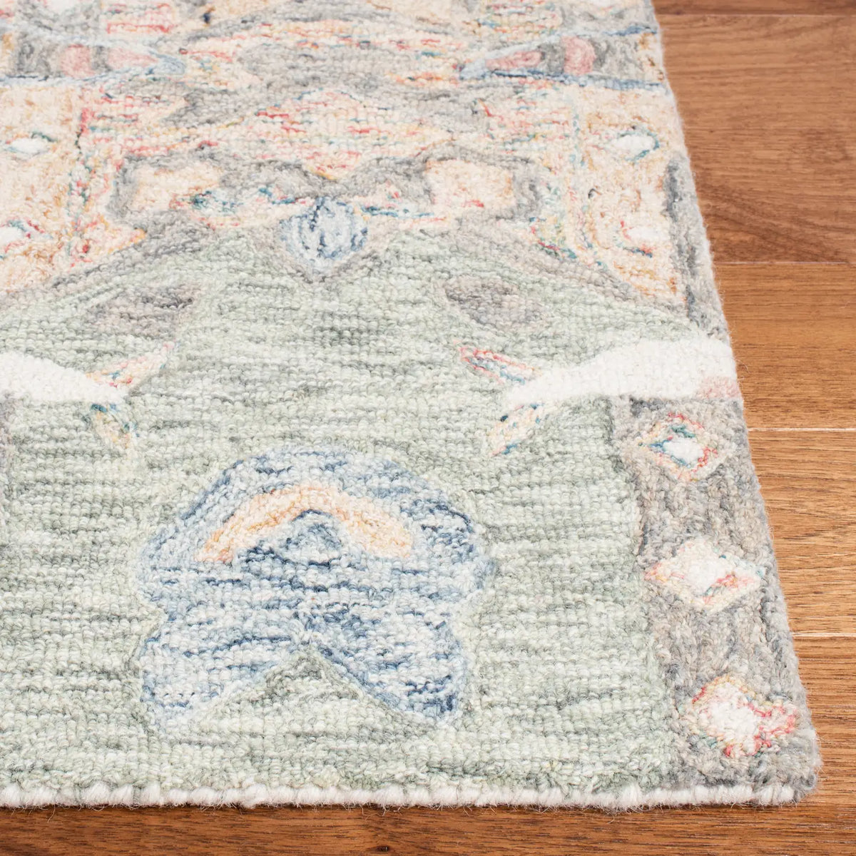 Safavieh Micro-Loop 8'-0" x 10'-0" Rug in Ivory / Blue