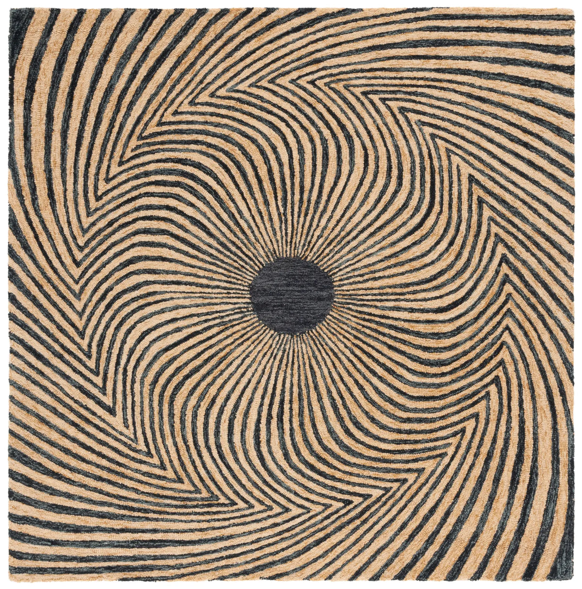 Safavieh Metro 6'-0" x 6'-0" Rug in Black / Gold