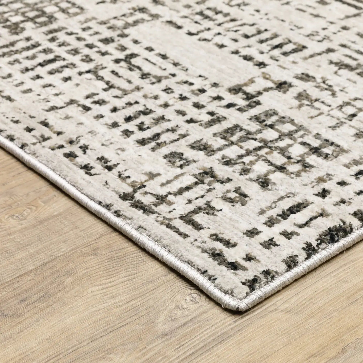 Oriental Weavers Nebulous 2060W Ivory/ Grey Rug - corner detail