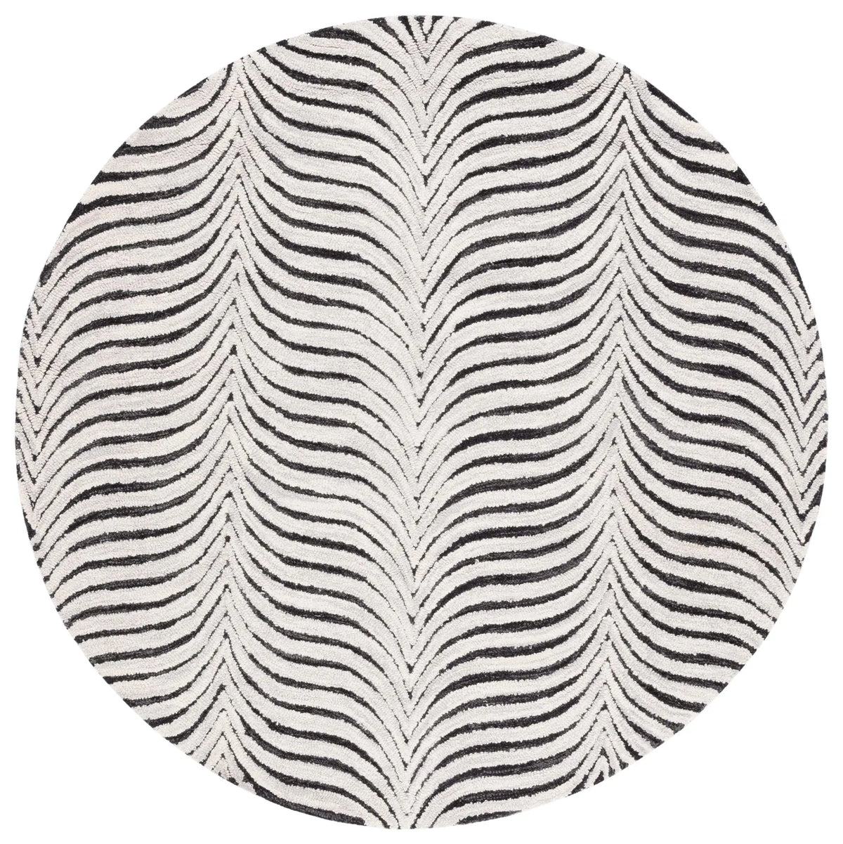 Safavieh Metro 6'-0" x 6'-0" Rug in Black / Beige