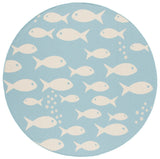 Safavieh Courtyard 5'-3" x 5'-3" Rug in Aqua / Beige