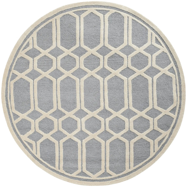 Safavieh Cambridge 6'-0" x 6'-0" Rug in Silver / Ivory
