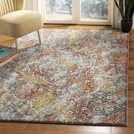 Safavieh Madison 900 4'-0" x 6'-0" Rug in Light Grey / Light Blue