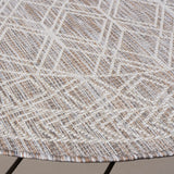 Safavieh Courtyard 6'-7" x 6'-7" Rug in Ivory / Beige Grey