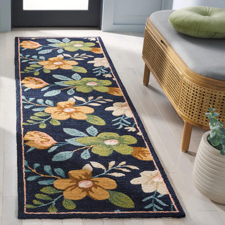 Safavieh Blossom 2'-6" x 8'-0" Rug in Navy / Green