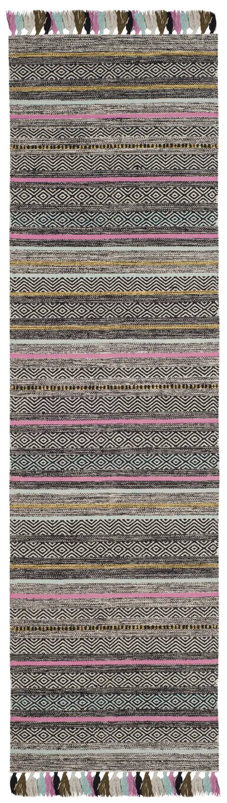 Safavieh Montauk 2'-3" x 8'-0" Rug in Black / Multi