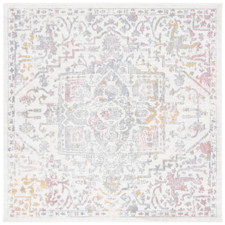 Safavieh Layla 6'-7" x 6'-7" Rug in Ivory Grey / Pink
