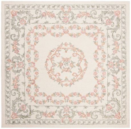 Safavieh Aubusson 6'-0" x 6'-0" Rug in Ivory / Pink