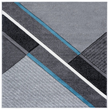Safavieh Hollywood 6'-7" x 6'-7" Rug in Grey / Teal