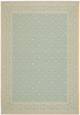 Safavieh Courtyard 5'-3" x 7'-7" Rug in Aqua / Cream
