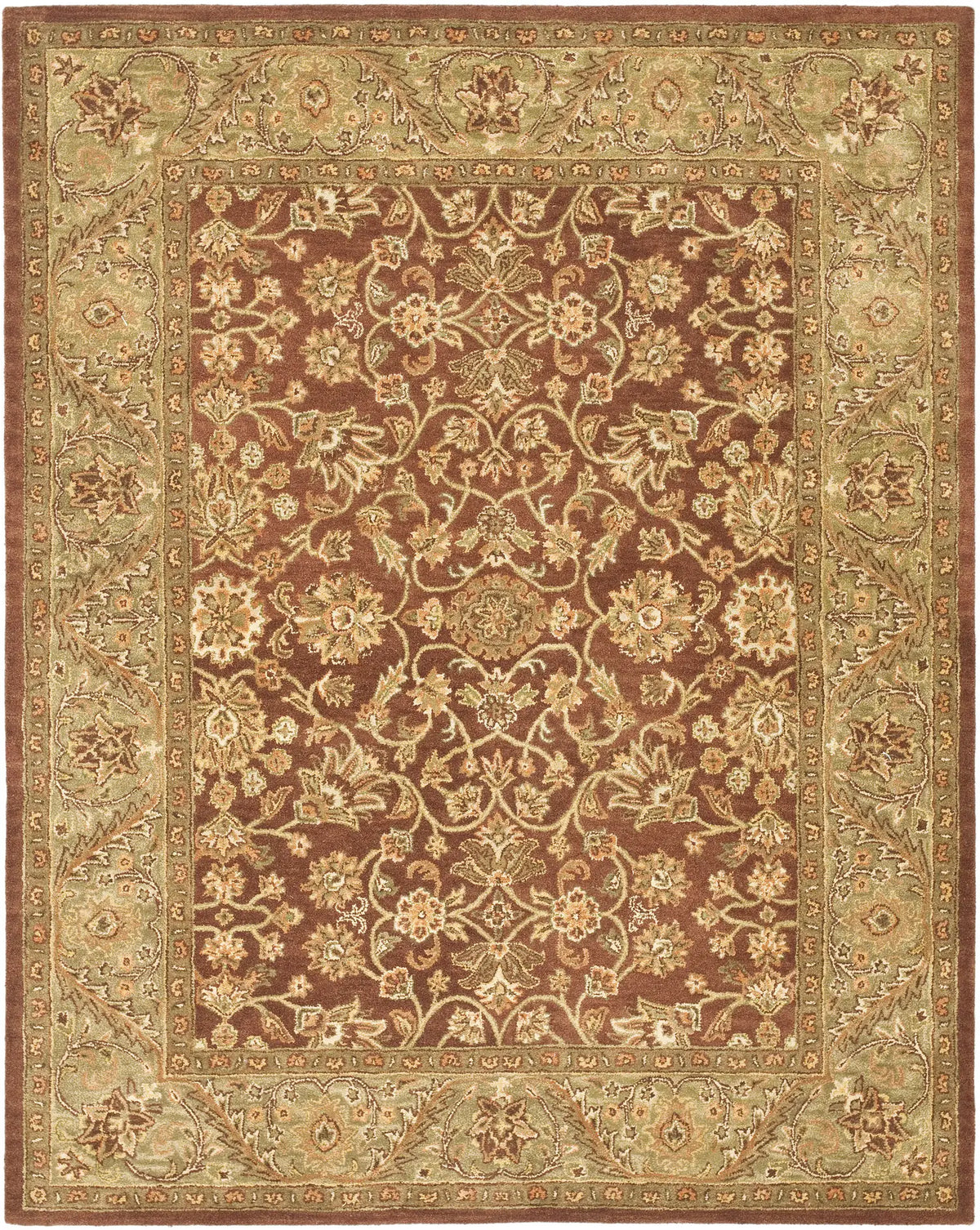 Safavieh Golden Jaipur 9'-6" x 13'-6" Rug in Rust / Green