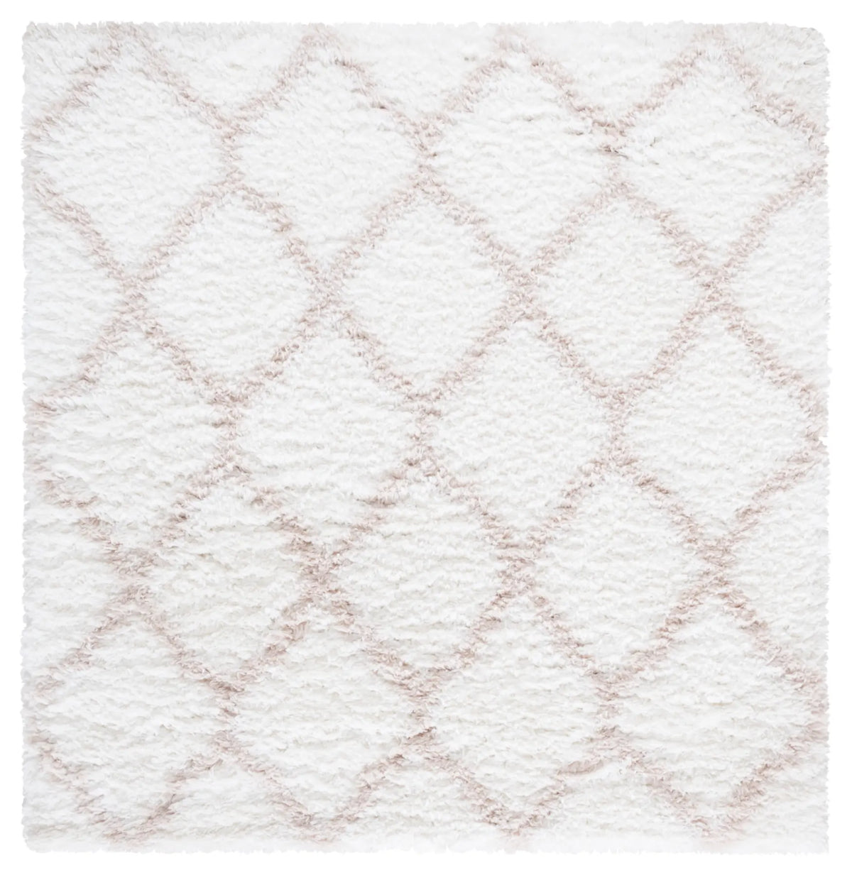 Safavieh Indie Shag 4'-0" x 4'-0" Rug in Ivory / Mushroom