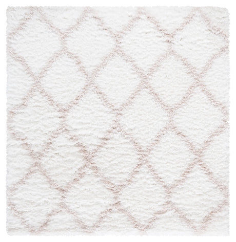 Safavieh Indie Shag 4'-0" x 4'-0" Rug in Ivory / Mushroom