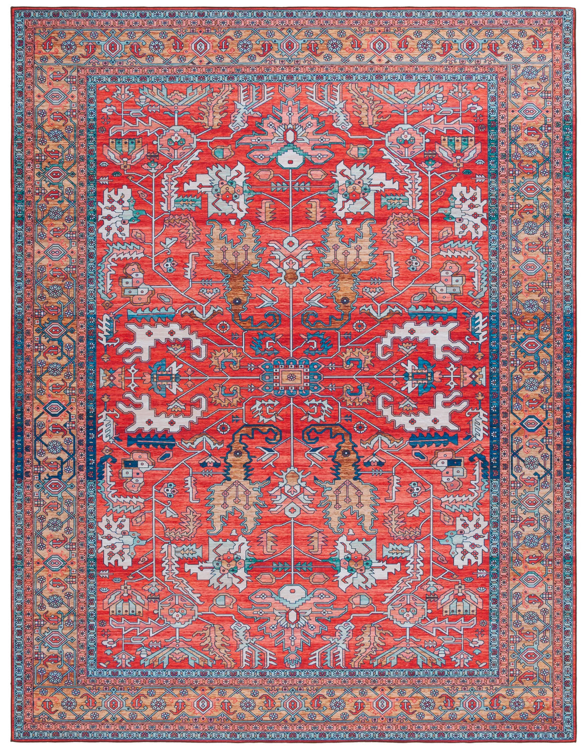 Safavieh Tucson 10'-0" x 14'-0" Rug in Rust / Navy