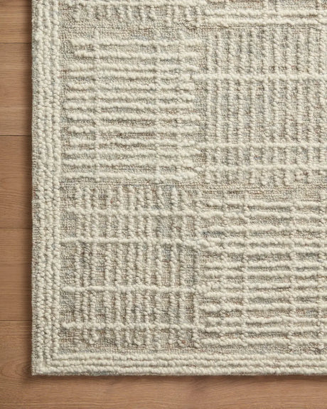 Loloi Tallulah Tll-02 Mist/Ivory Rug - corner on wood