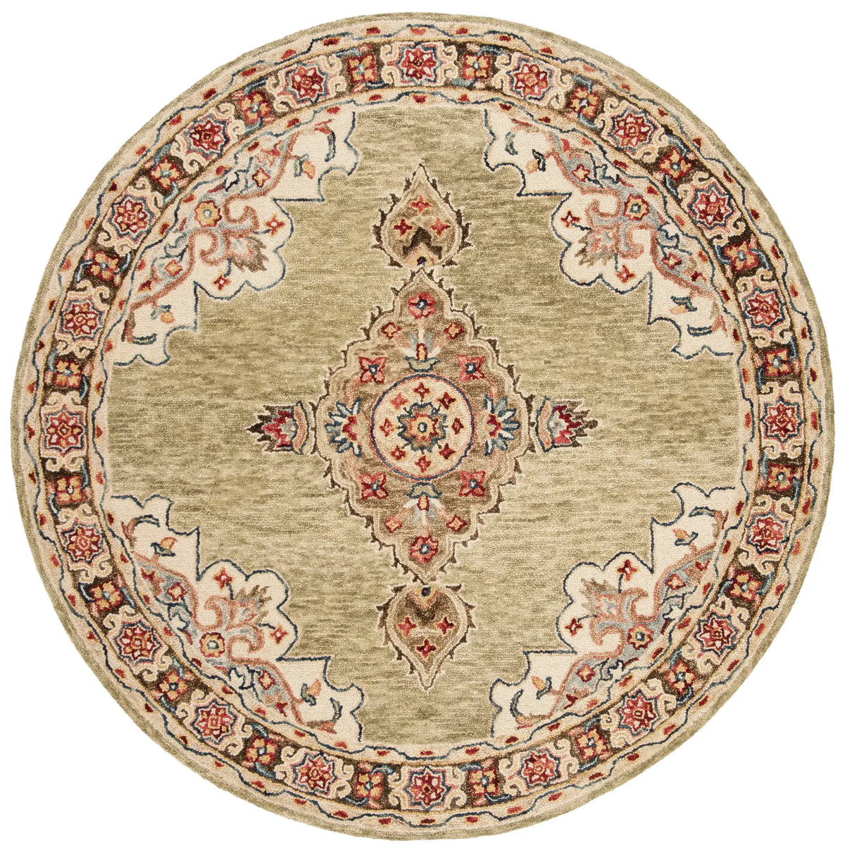 Safavieh Aspen 5'-0" x 5'-0" Rug in Sage / Brown