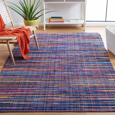 Safavieh Rag Rug 4'-0" x 6'-0" Rug in Blue / Multi