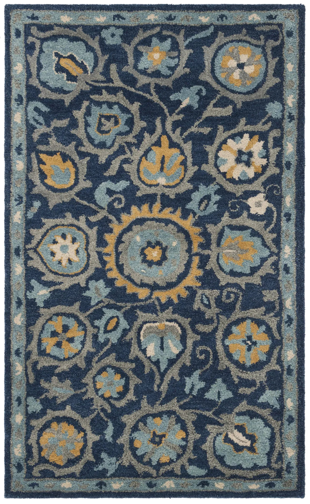 Safavieh Heritage 3'-0" x 5'-0" Rug in Navy / Gold