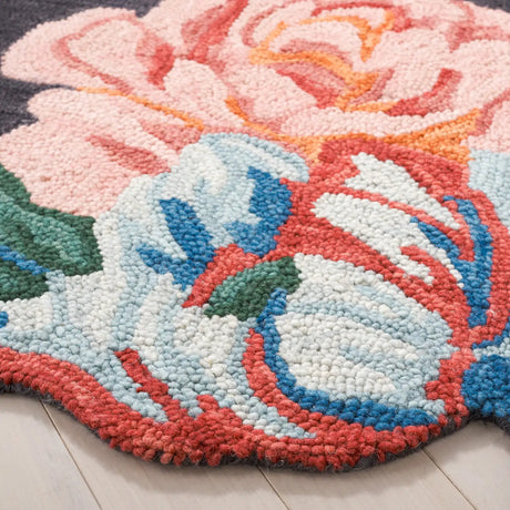 Safavieh Jardin 6'-0" x 6'-0" Rug in Navy / Pink