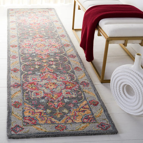 Safavieh Metro 2'-3" x 9'-0" Rug in Grey / Rust