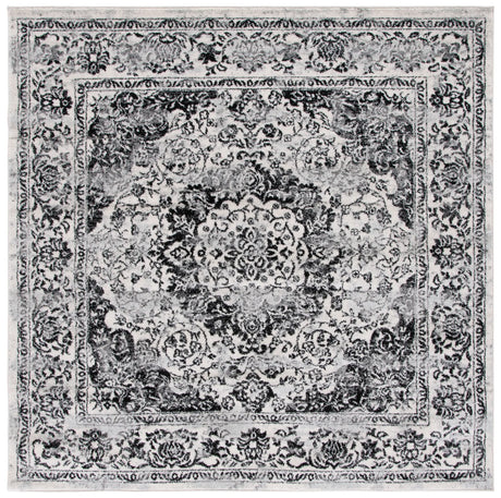 Safavieh Tulum 6'-7" x 6'-7" Rug in Ivory / Black