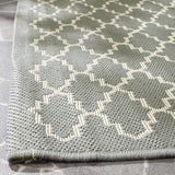 Safavieh Courtyard 4'-0" x 5'-7" Rug in Anthracite / Beige