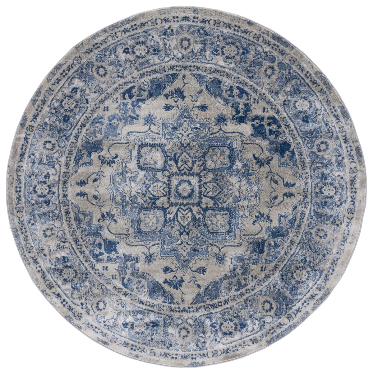 Safavieh Brentwood 6'-7" x 6'-7" Rug in Blue / Ivory