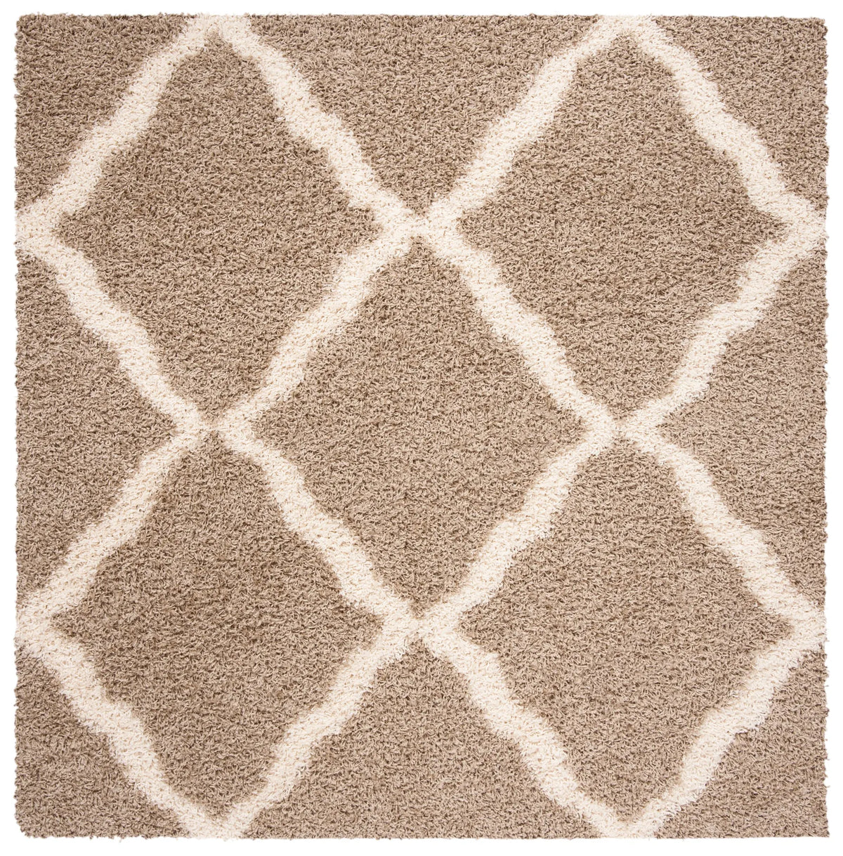 Safavieh Sgd-Dallas Shag 6'-0" x 6'-0" Rug in Beige / Ivory