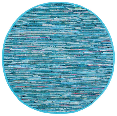 Safavieh Rag Rug 6'-0" x 6'-0" Rug in Blue / Multi