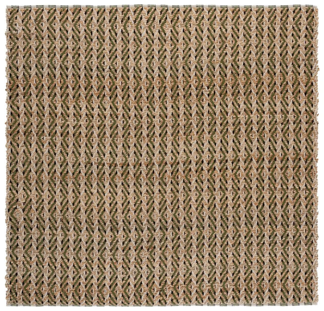 Safavieh Natural Fiber 6'-6" x 6'-6" Rug in Natural / Green