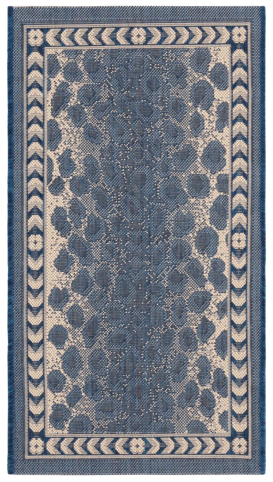 Safavieh Courtyard 2'-0" x 3'-7" Rug in Navy / Beige