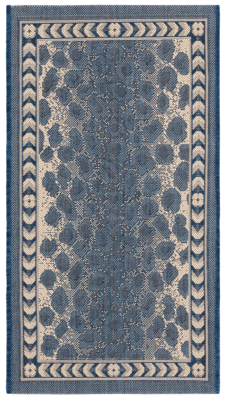 Safavieh Courtyard 2'-0" x 3'-7" Rug in Navy / Beige