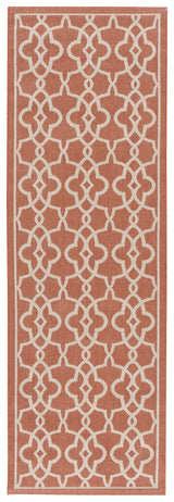 Safavieh Courtyard 2'-7" x 8'-2" Rug in Terracotta / Beige