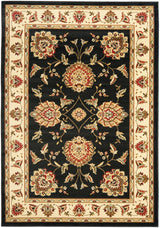 Safavieh Lyndhurst 3'-3" x 5'-3" Rug in Black / Ivory