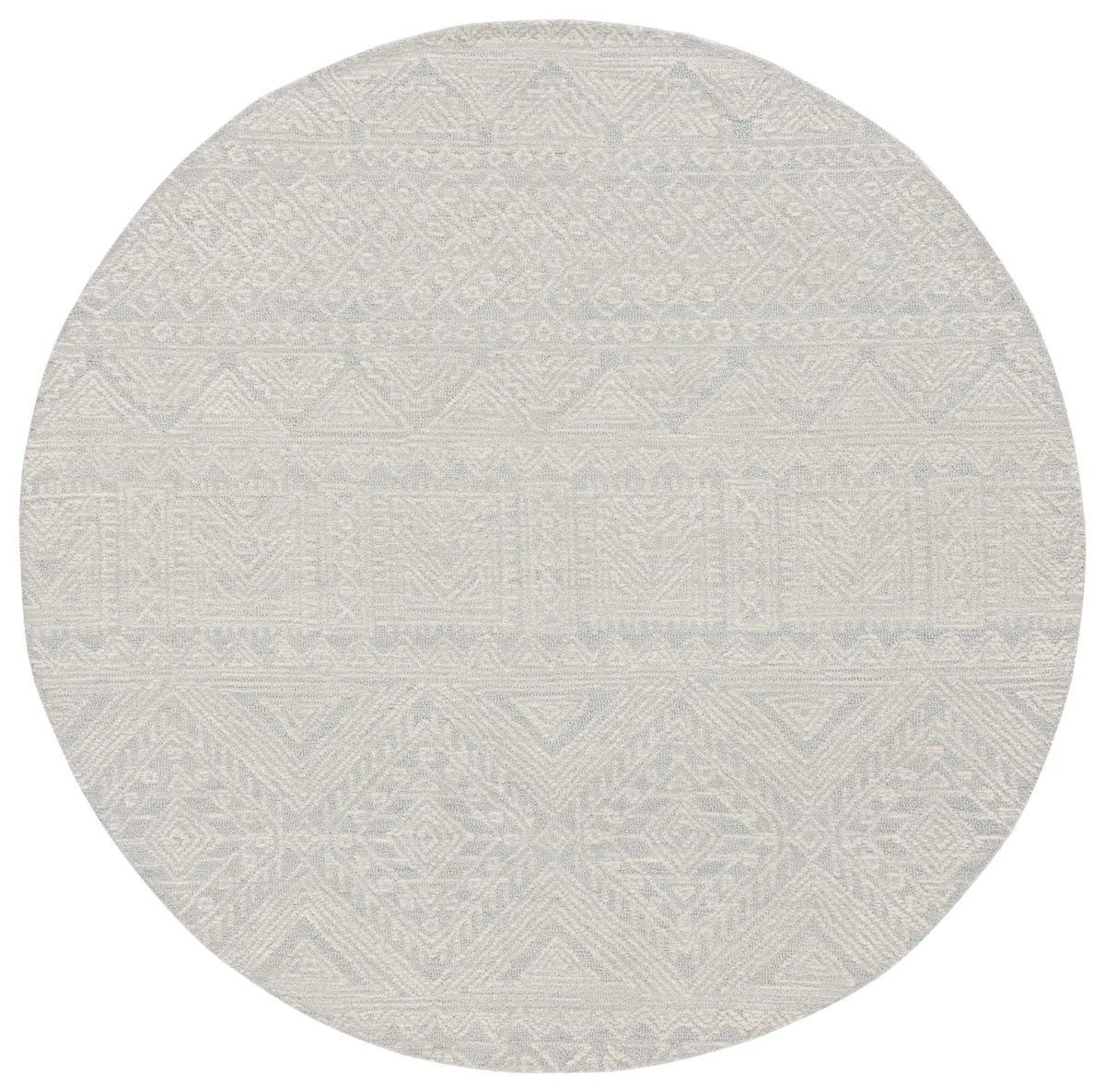 Safavieh Micro-Loop 6'-0" x 6'-0" Rug in Light Grey / Ivory