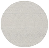 Safavieh Micro-Loop 6'-0" x 6'-0" Rug in Light Grey / Ivory