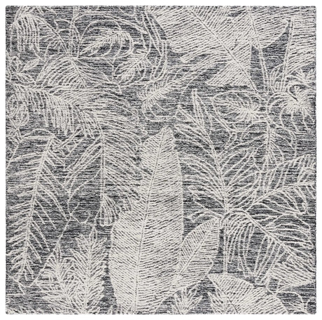 Safavieh Metro 6'-0" x 6'-0" Rug in Black / Ivory