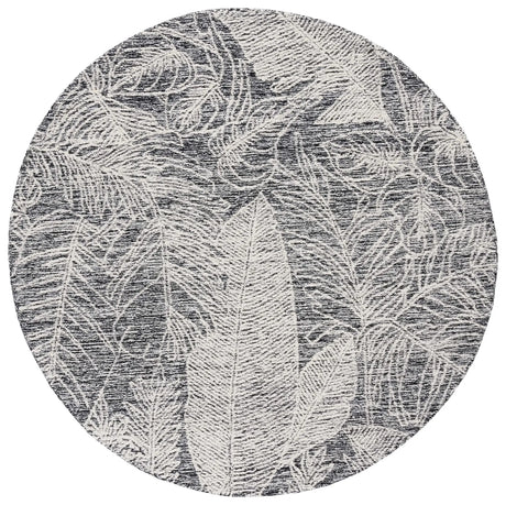 Safavieh Metro 6'-0" x 6'-0" Rug in Black / Ivory