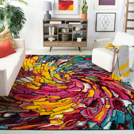 Safavieh Fiesta Shag 10'-0" x 14'-0" Rug in Multi