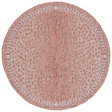 Safavieh Courtyard 6'-7" x 6'-7" Rug in Rust / Beige