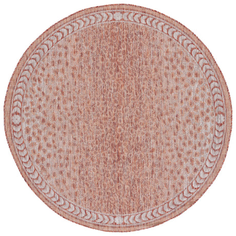 Safavieh Courtyard 6'-7" x 6'-7" Rug in Rust / Beige