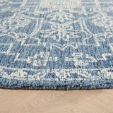 Safavieh Micro-Loop 6'-0" x 6'-0" Rug in Blue / Ivory