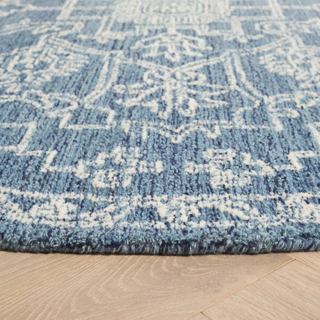 Safavieh Micro-Loop 6'-0" x 6'-0" Rug in Blue / Ivory